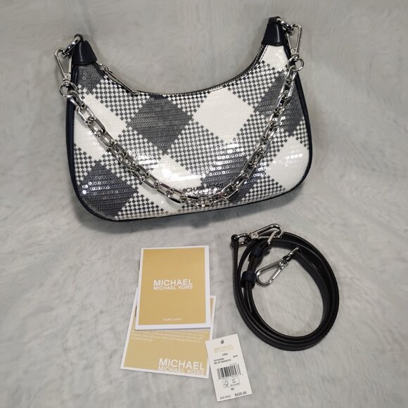 Michael Kors Sequins Cora Pouchette 2 Way Bag, NWT - Picture 3 of 16